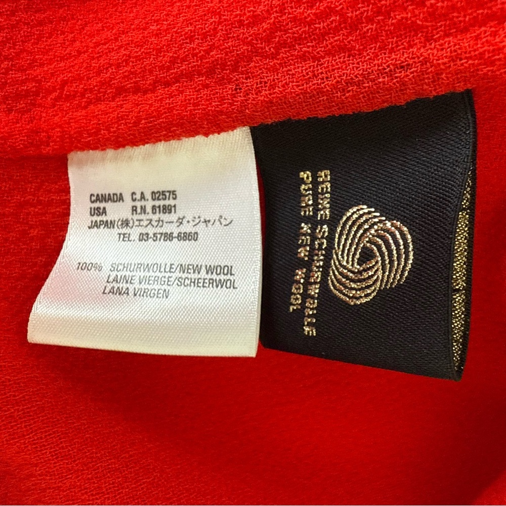 EUC ESCADA Red Wool Set Blazer Jacket and Pants - Picture 9 of 15